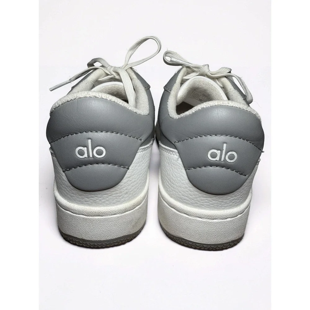 ALO Recovery Mode Sneakers Gray White Leather Unisex Women's 7.5 Mens Sz 6 EUC